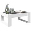 vidaXL Coffee Table White Engineered wood, Glass Medium Coffee Table