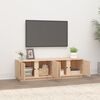 vidaXL TV Cabinet Natural Wood Solid Pine Wood 55.1 x 15.7 x 15.7 in