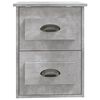 vidaXL Wall-mounted Bedside Cabinet Set of 2 Concrete Grey Engineered wood