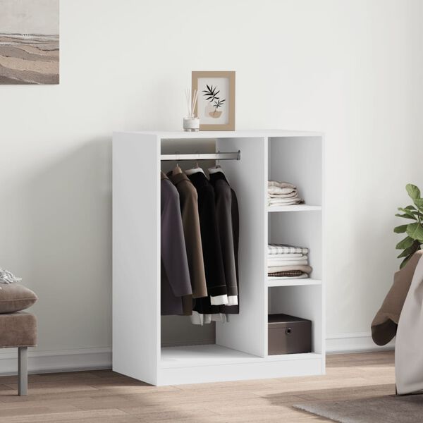 vidaXL Wardrobe White 30.3"x18.9"x40.2" Engineered Wood