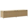 vidaXL Garden Storage Box Mix Beige PE rattan, powder-coated steel Large