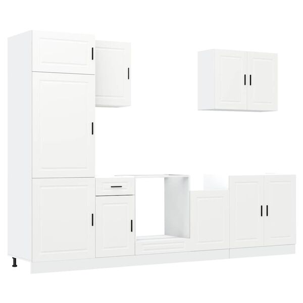 vidaXL Kitchen Cabinet Set White Engineered wood 7 piece set
