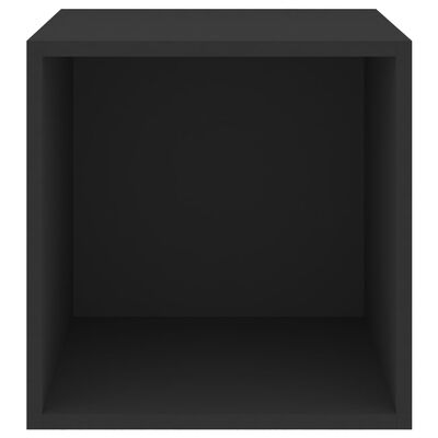 vidaXL Wall Cabinet Black 14.6"x14.6"x14.6" Engineered Wood
