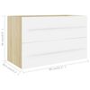 vidaXL Bathroom Furniture Set White and sonoma oak Engineered wood