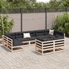 vidaXL Garden Sofa Set Natural Wood Solid Pine Wood 9-Piece Set Modular