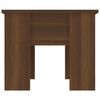 vidaXL Coffee Table Brown Oak Engineered Wood Medium Adjustable Armrests
