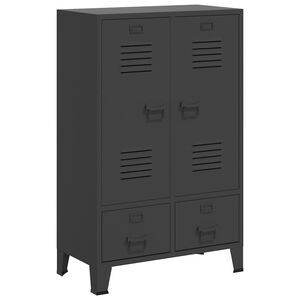 vidaXL Wardrobe Anthracite Steel Medium Wardrobe Rectangular