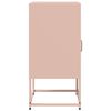 vidaXL Bedside Cabinet Pink Cold-rolled Steel Medium Bedside Cabinet