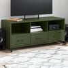 vidaXL TV Cabinet Olive Green Cold-Rolled Steel Medium TV Cabinet