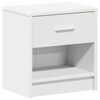 vidaXL Bedside Cabinet White Engineered wood Medium Bedside Cabinet
