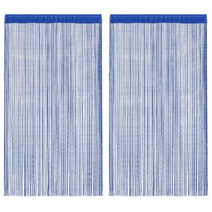 vidaXL String Curtains 2 pcs 39.4x98.4" Blue