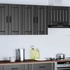 vidaXL Kitchen Wall Cabinet Black Engineered Wood Standard