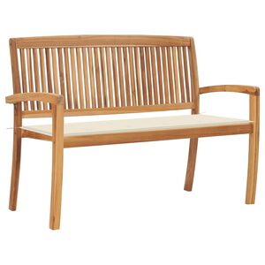 vidaXL Garden Bench Teak 2-seater Stackable Durable Wooden Bench