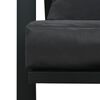 vidaXL Garden Sofa Dark Grey Powder-coated aluminum, polyester fabric, glass