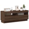 vidaXL TV Cabinet Brown Oak Engineered Wood 39.4 in x 13.8 in x 15.7 in