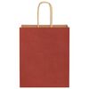 vidaXL Paper Bags 50 pcs with Handles Red 7.1x3.1x8.7"