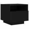 vidaXL Bedside Cabinet Black Engineered wood Compact Bedside Cabinet