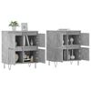 vidaXL Sideboard Set of 2 Concrete Gray Engineered Wood Large