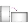 vidaXL Wall Mirror Black Glass 23.6 x 39.4 in Wall mounting
