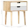 vidaXL Bedside Cabinet Brown and Multicolour Solid Mango Wood