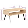 vidaXL Coffee Table Natural Mango Wood Solid Mango Wood Standard