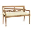 vidaXL Bench Natural wood Solid teak wood 47.2 in Durable