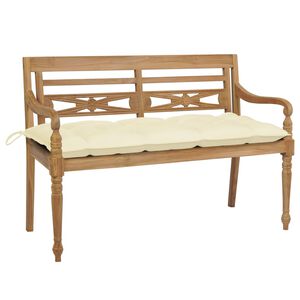 vidaXL Bench Natural wood Solid teak wood 47.2 in Durable