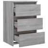 vidaXL Bed Cabinet Grey Sonoma Engineered Wood Medium Bedside Cabinet