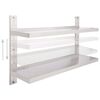 vidaXL Floating Wall Shelf Silver Stainless Steel 47.2 in x 11.8 in