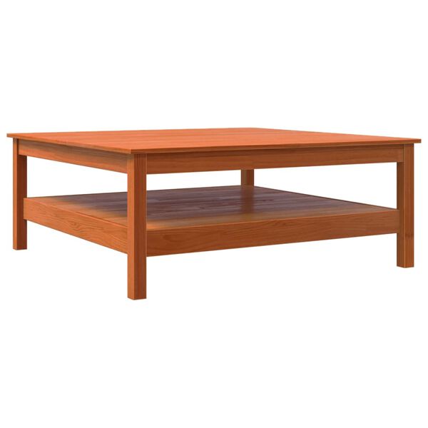 vidaXL Coffee Table Wax brown Solid pine wood Large Coffee Table