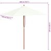 vidaXL Garden Parasol Sand Laminated bamboo and hardwood, Polyester