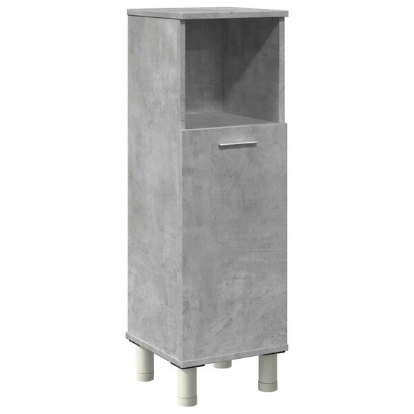 vidaXL Bathroom Cabinet Concrete Grey Engineered Wood 11.8x11.8x37.4 in