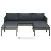 vidaXL Garden Sofa Grey, Dark Grey