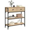 vidaXL Console Table Sonoma Oak Engineered wood, metal
