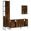 vidaXL Bathroom Furniture Set Smoked Oak