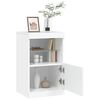 vidaXL Sideboard White Engineered wood, glass Medium Sideboard