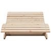 vidaXL Sun Lounger Natural Pine Solid Pine Wood Large