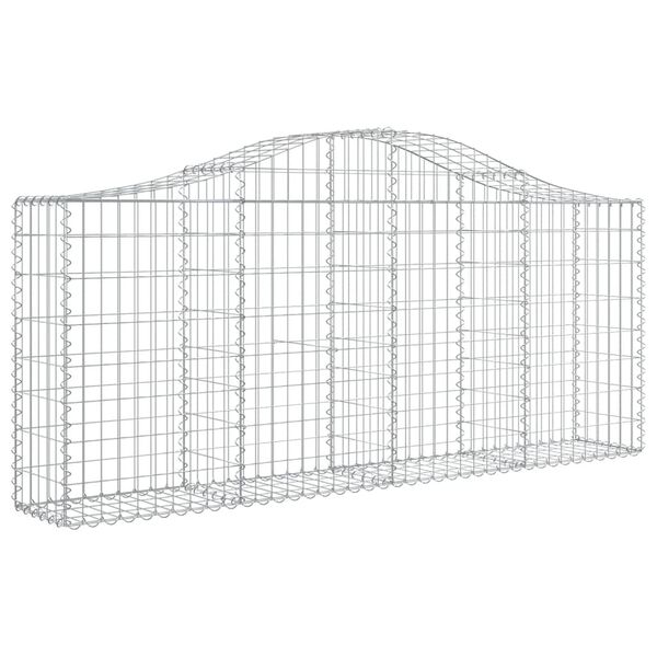 vidaXL Arched Gabion Baskets 50 pcs 78.7"x11.8"x31.5"/39.4" Galvanized Iron