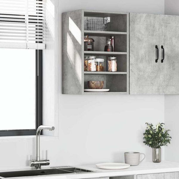 vidaXL Hanging Cabinet Concrete gray Engineered wood 15.7x11.6x23.6 in