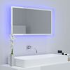 vidaXL Mirror High gloss white Engineered wood, acrylic Medium Mirror
