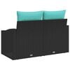 vidaXL Garden Sofa Black 123 x 62 x 69cm poly rattan