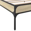 vidaXL Bed Frame Sonoma Oak Engineered wood, Metal Twin Durable