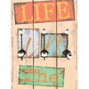 vidaXL Coat Rack Multicolored MDF board and metal Medium Coat Rack