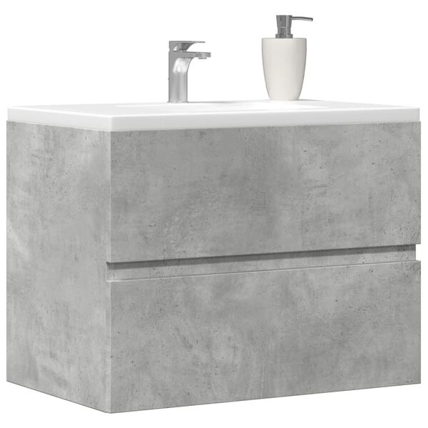 vidaXL Bathroom Cabinet Concrete Grey 23.6x15.2x17.7" Engineered Wood
