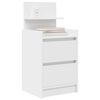 vidaXL Bedside Cabinet White Engineered wood 15.0 x 13.4 x 31.5 in
