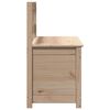 vidaXL Bench Natural Pine Solid Pine Wood Medium Storage Bench