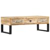 vidaXL Coffee Table Natural wood, Black Solid mango wood, Galvanized steel