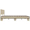 vidaXL Bed Frame Sonoma oak Engineered wood, metal, plywood slats