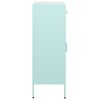 vidaXL Storage Cabinet Mint Steel Mid-size Levelers Storage Cabinet