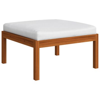 vidaXL 5 Piece Patio Lounge Set with Cushions Cream Solid Acacia Wood